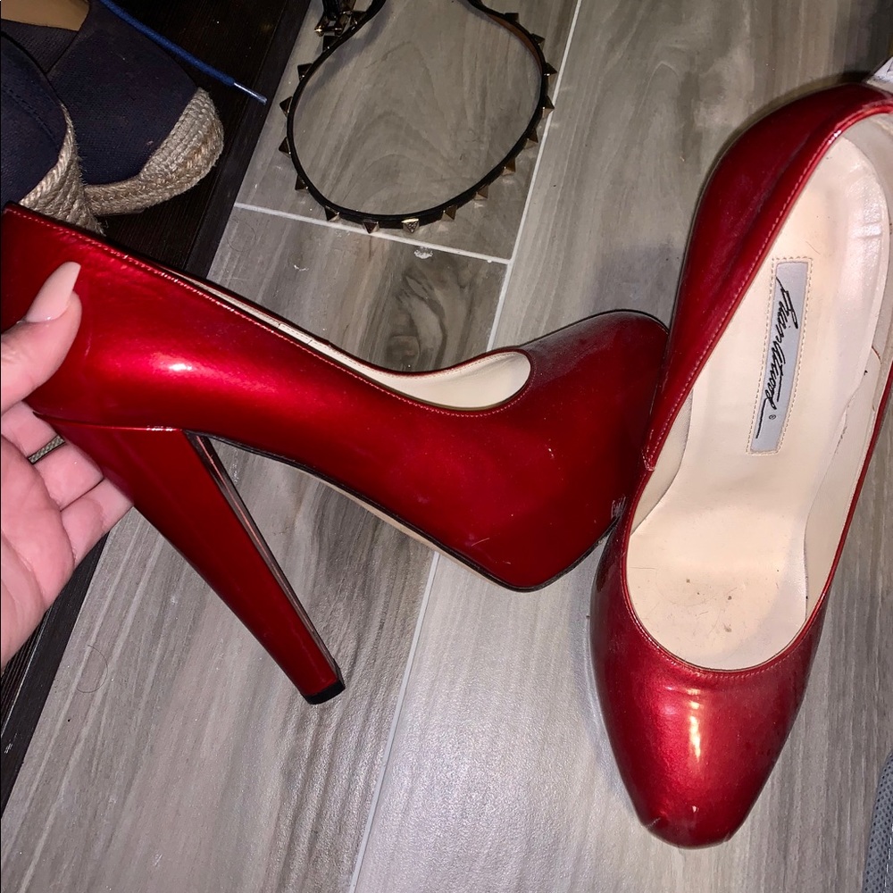 Brian Atwood Red Patent Pumps!